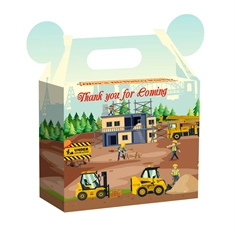 Construction Theme Medium Suitcase Party Supplies Box
